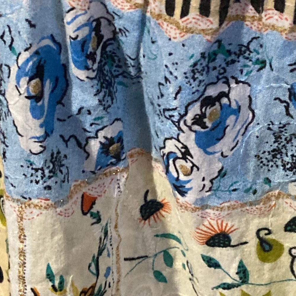 Solitaire Multicolor Patchwork A-Line Skirt - image 3